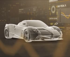 automotive animazione visual effects per pagani automobili