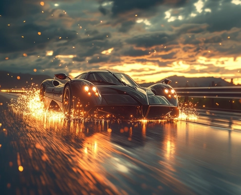 an automotive visual effects made for pagani automobili