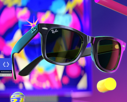 occhiali da sole 3D realizzati come motion director